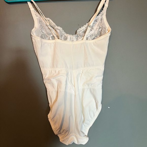 Waist Elimantor By Smoothie 34 C White Bodysuit Vintage - Picture 3 of 4